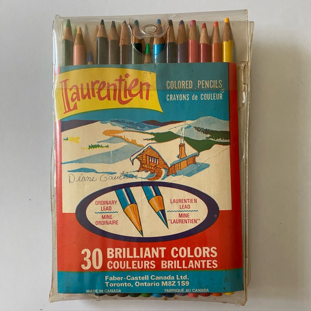 Vintage Venus Canada Laurentien Coloured Pencils Set of 30